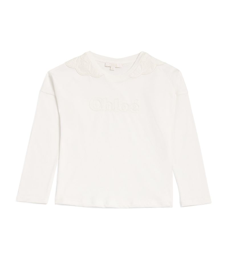 Chloé Kids Chloé Kids Cotton Logo T-Shirt (4-14 Years)