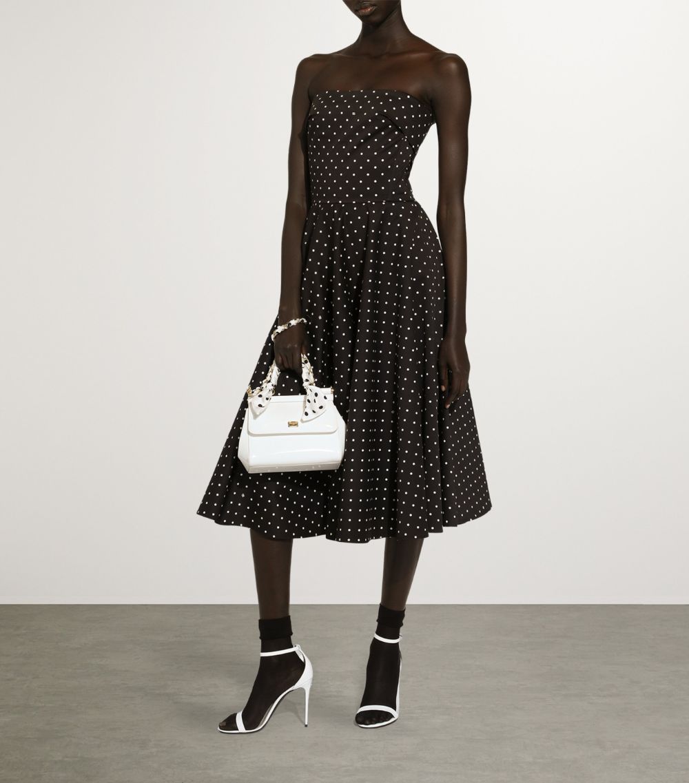 Dolce & Gabbana Dolce & Gabbana Strapless Polka-Dot Midi Dress