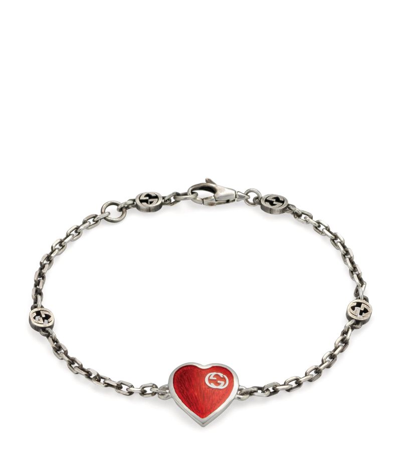 Gucci Gucci Interlocking G And Heart Bracelet