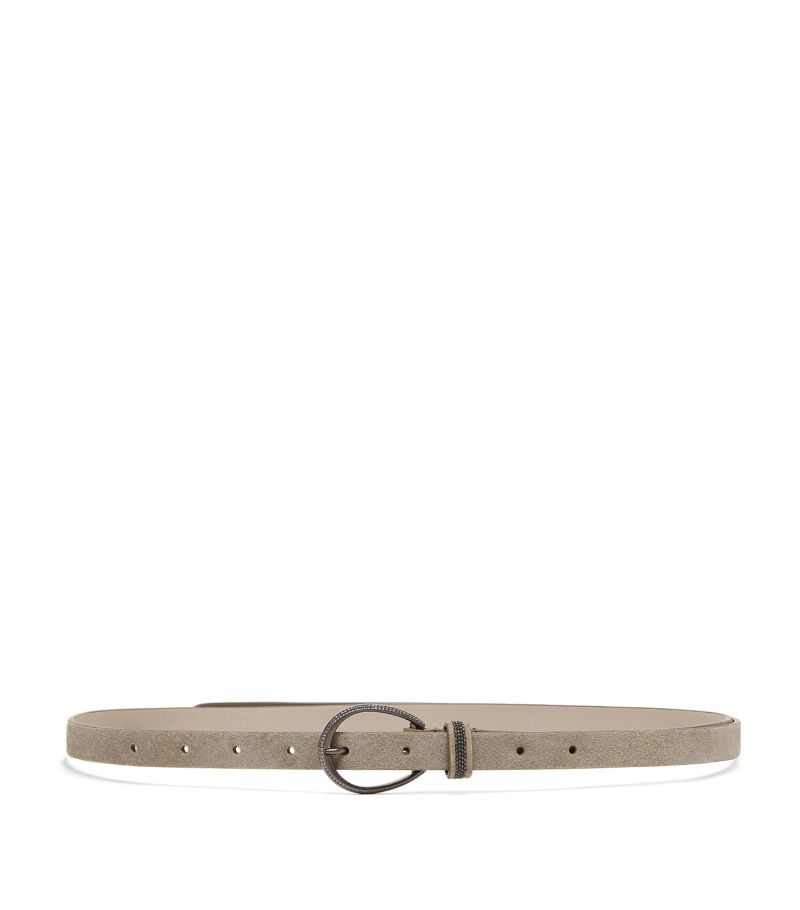 Brunello Cucinelli Brunello Cucinelli Suede Monili-Trim Belt