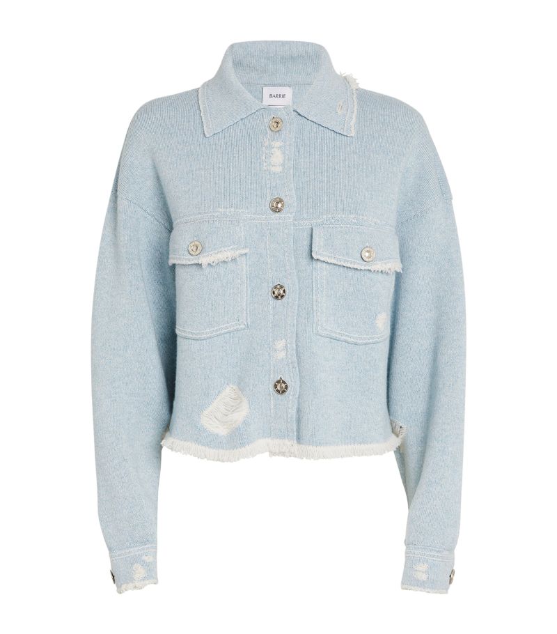 Barrie Barrie Distressed Cashmere-Cotton Jacket