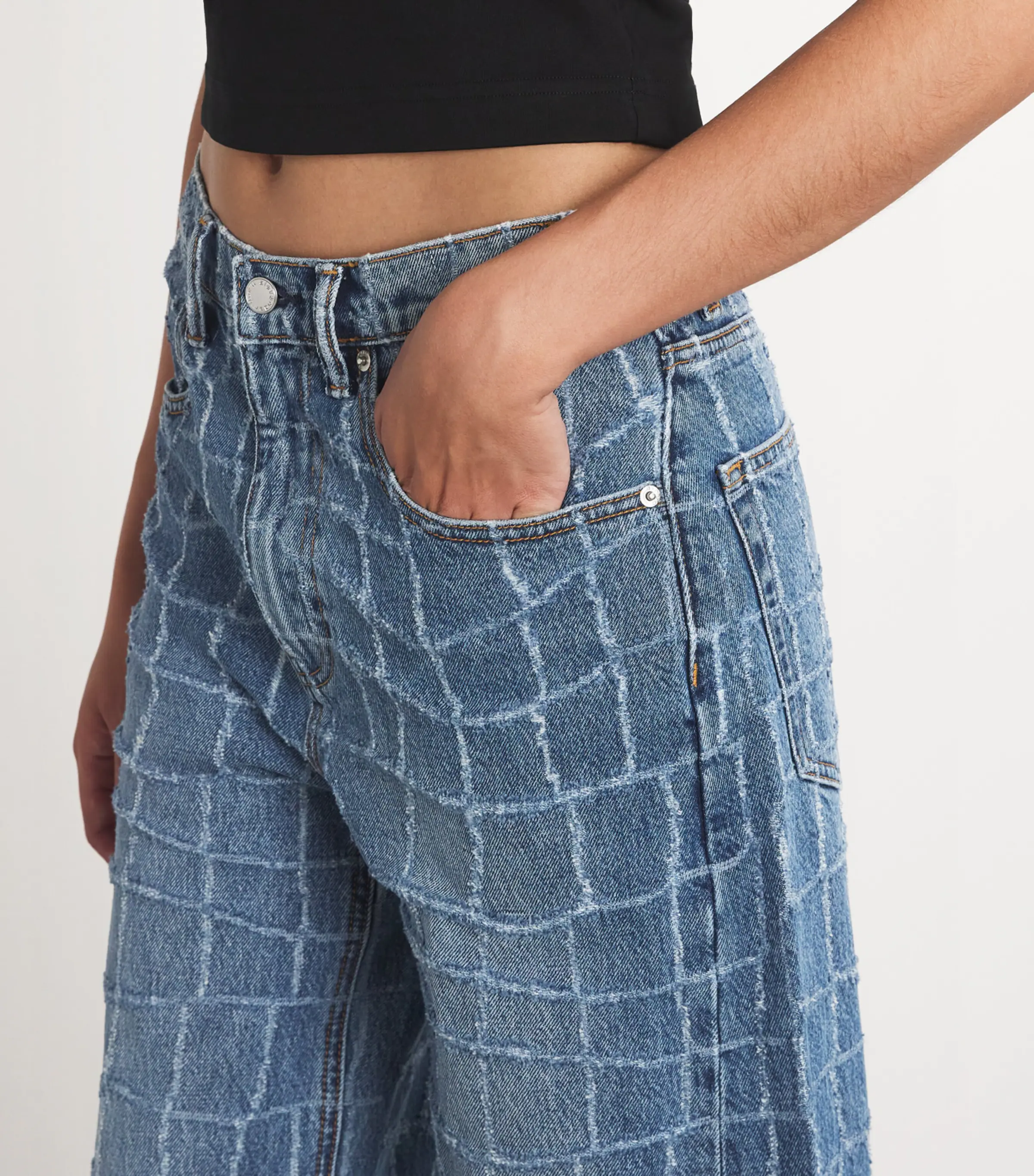 Alexander Wang Alexander Wang Crocodile Print Balloon Jeans