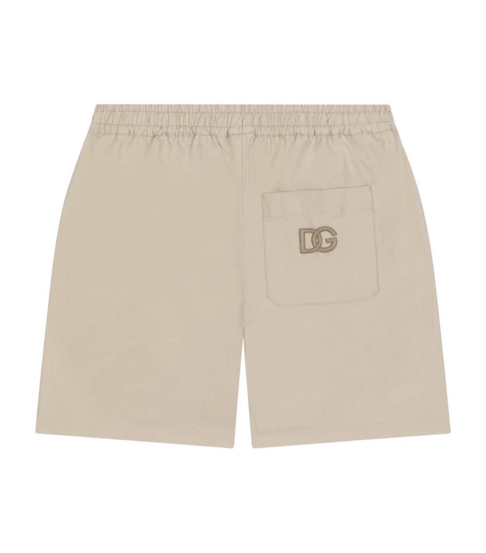 Dolce & Gabbana Dolce & Gabbana Kids Cotton Drill Logo Shorts (2-6 Years)