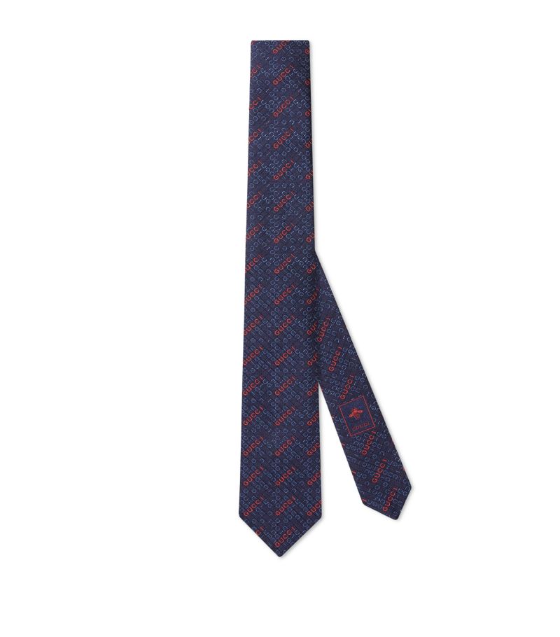 Gucci Gucci Silk Logo-Jacquard Tie