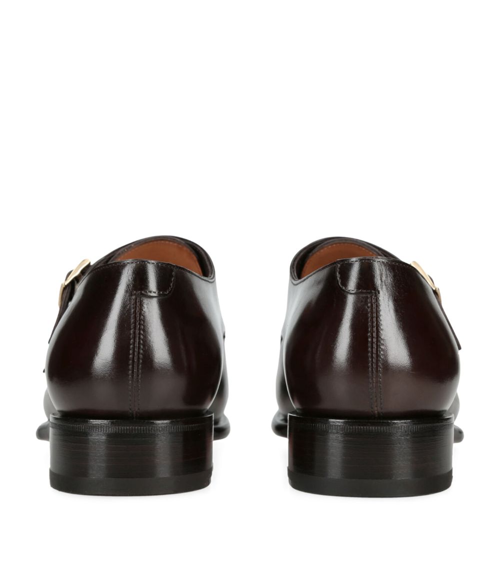 Santoni Santoni Leather Carter Monk Shoes