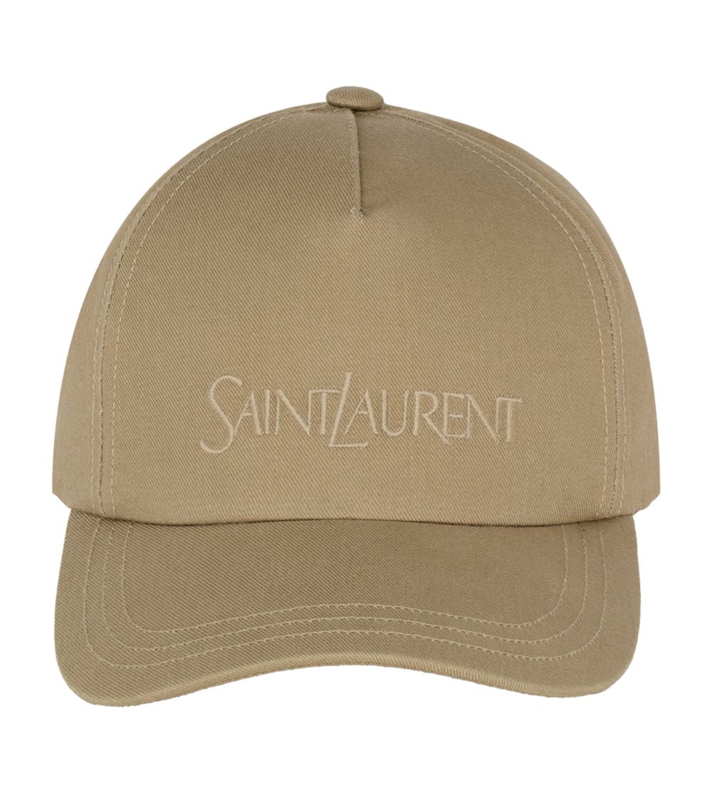 Saint Laurent Saint Laurent Cotton-Linen Baseball Cap