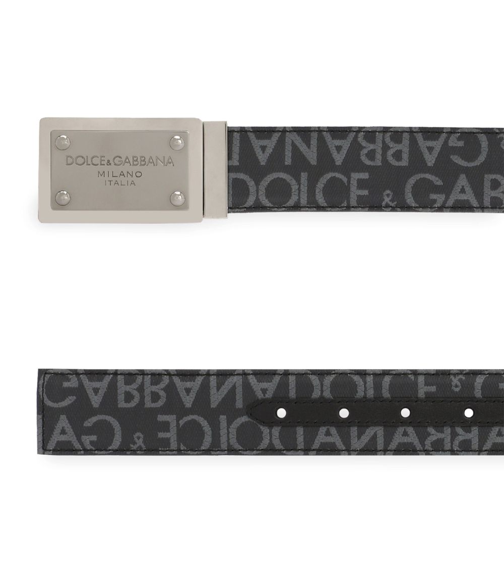 Dolce & Gabbana Dolce & Gabbana Jacquard Logo Print Belt