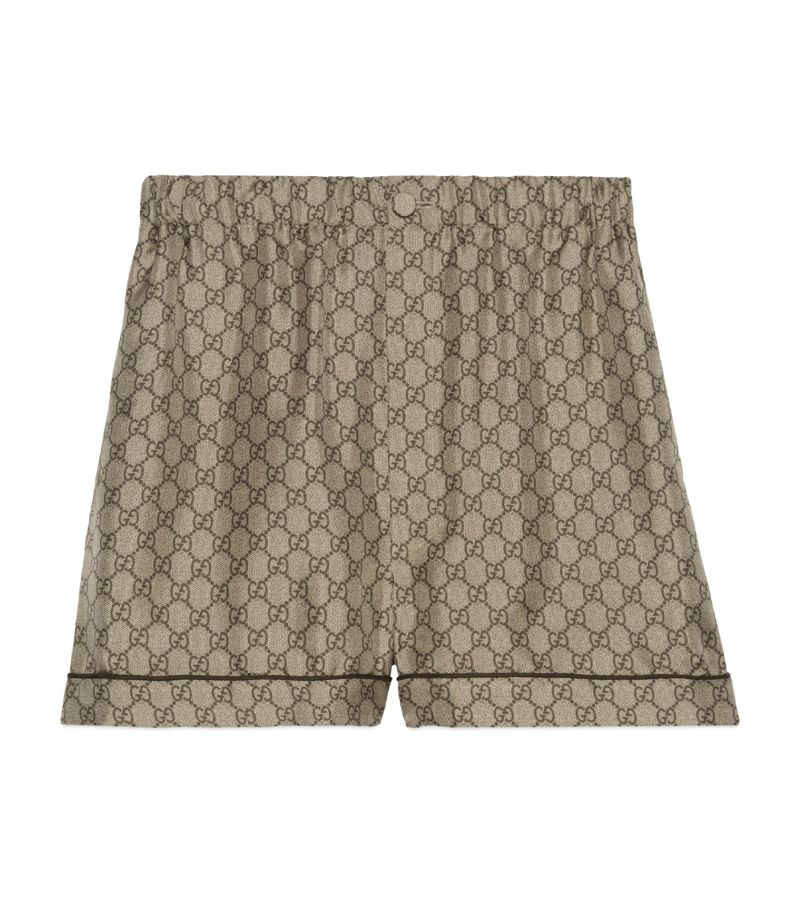 Gucci Gucci Silk Gg Supreme Shorts