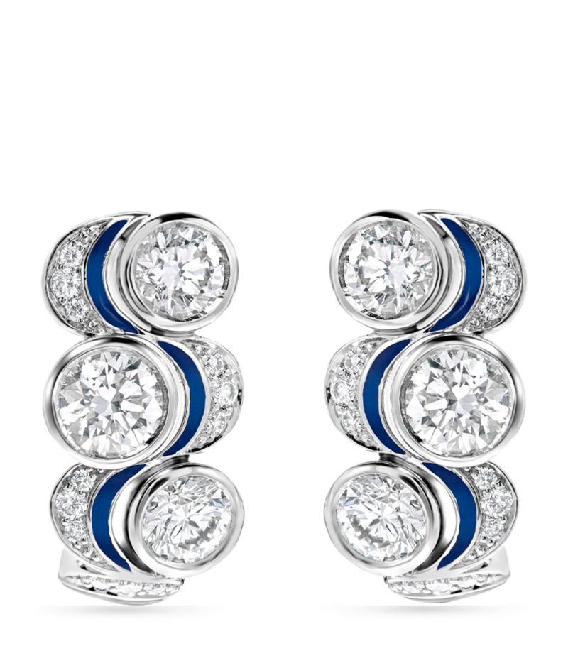 Boodles Boodles Platinum And Diamond Over The Moon Earrings
