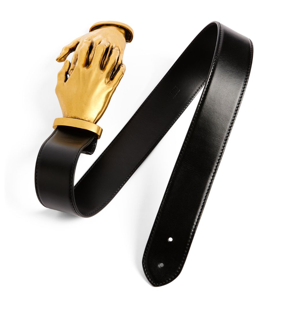 Khaite Khaite Leather Sculpted Hands Belt