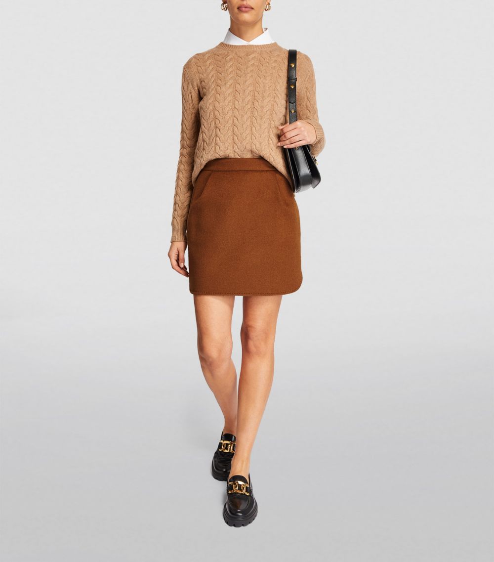 Max Mara Max Mara Camel Hair Mini Skirt