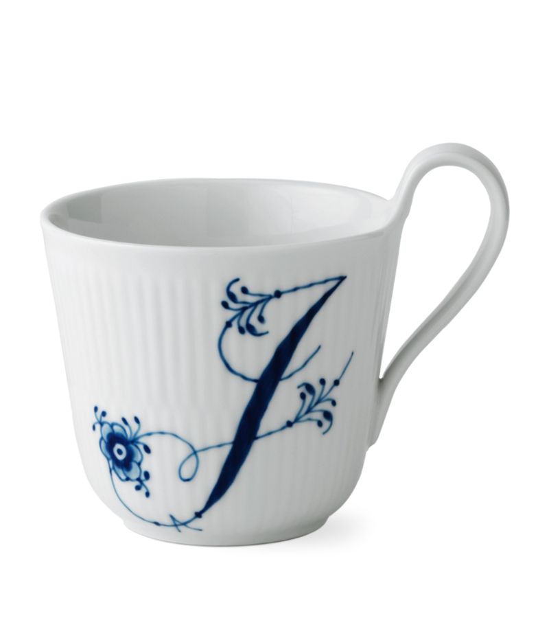 Royal Copenhagen Royal Copenhagen Porcelain Fluted Alphabet Mug