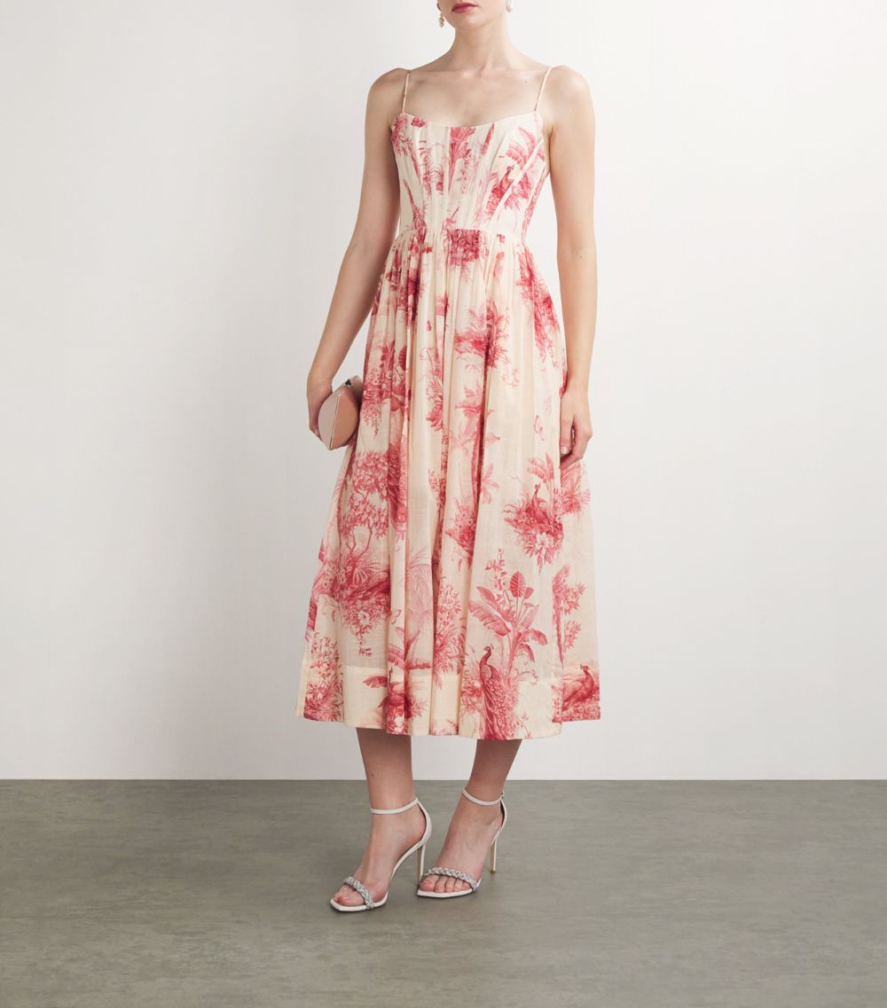 Zimmermann Zimmermann Cotton Printed Waverly Midi Dress