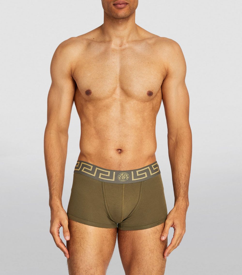 Versace Versace Low-Rise Iconic Greca Trunks