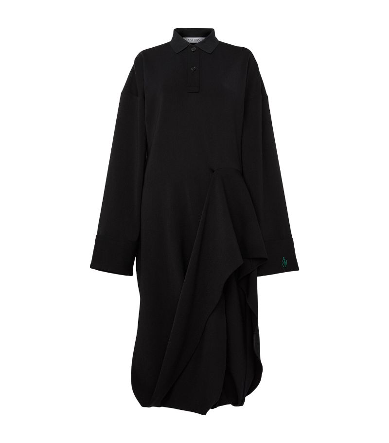 Jw Anderson Jw Anderson Oversized Draped Polo Midi Dress