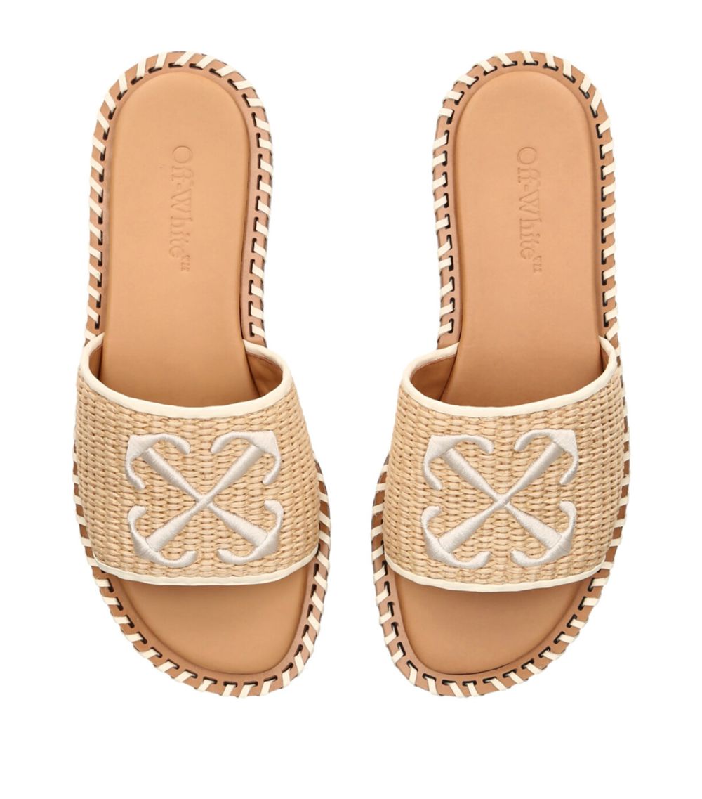 OFF-WHITE Off-White Raffia Logo-Embroidered Sandals