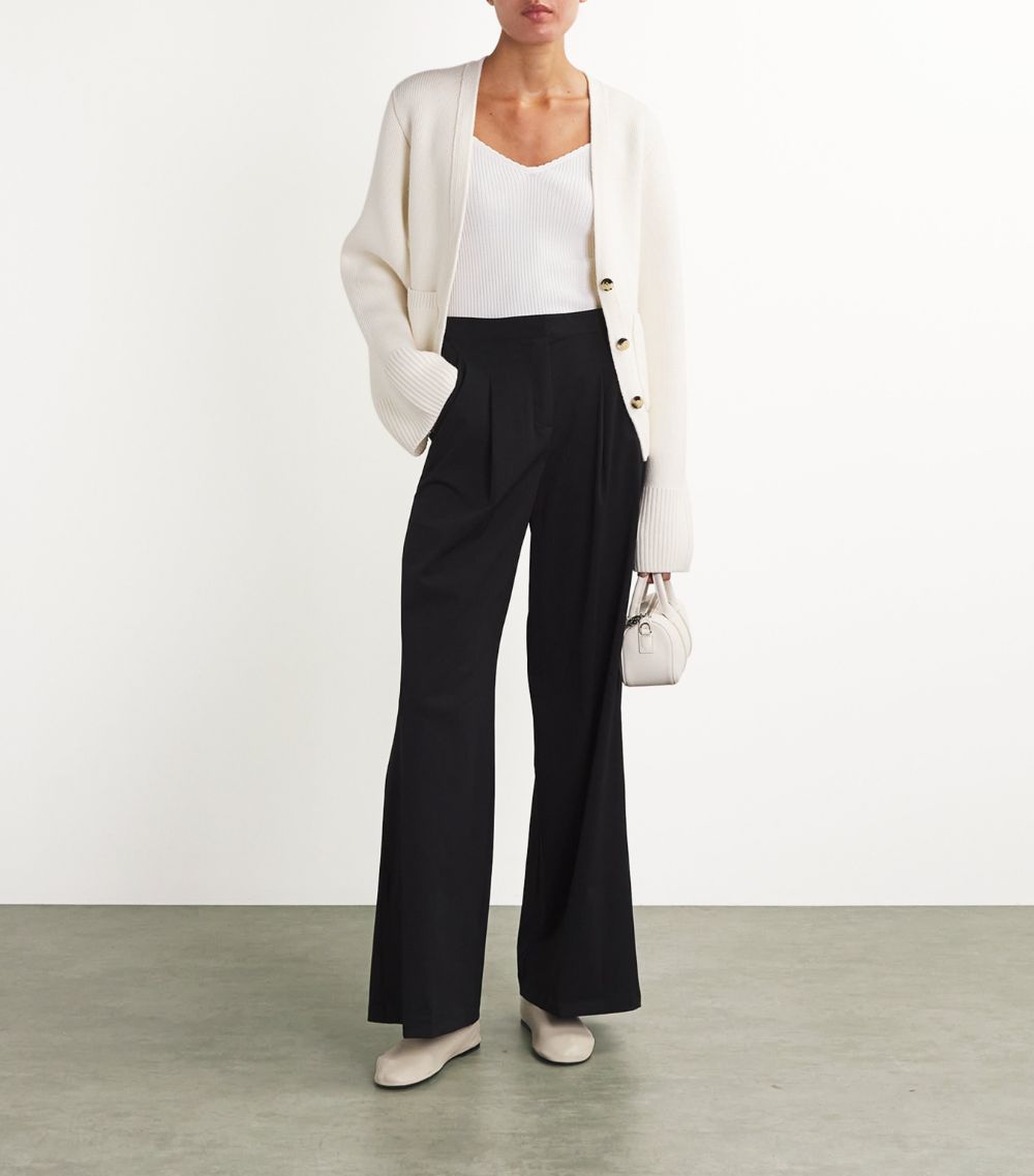 Max Mara Leisure Max Mara Leisure Jersey Wide-Leg Tailored Trousers