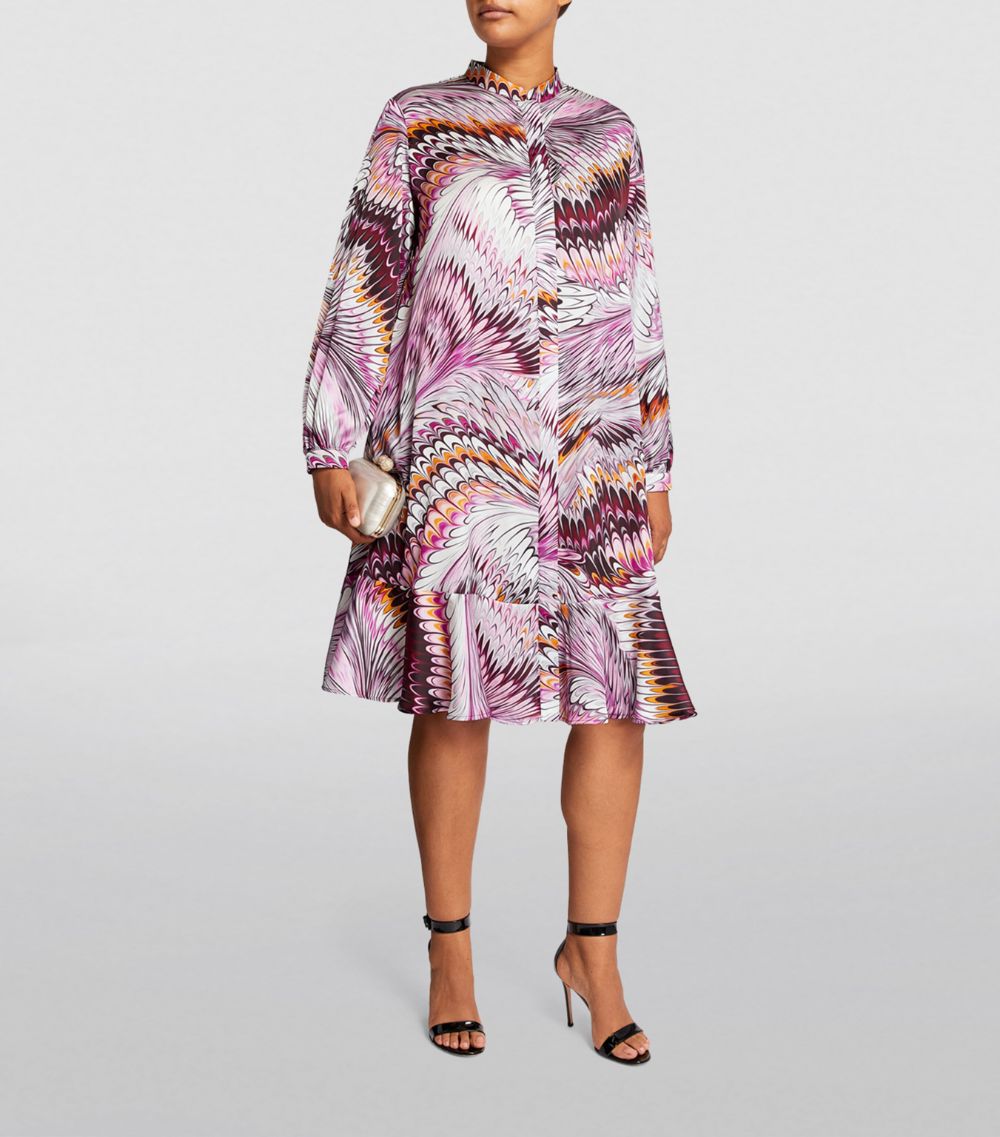 Marina Rinaldi Marina Rinaldi x Mary Katrantzou Satin Printed Mini Dress