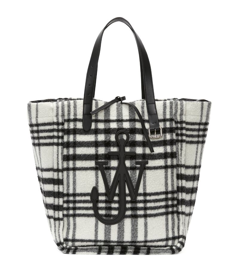 Jw Anderson Jw Anderson Oversized Check Belt Tote Bag