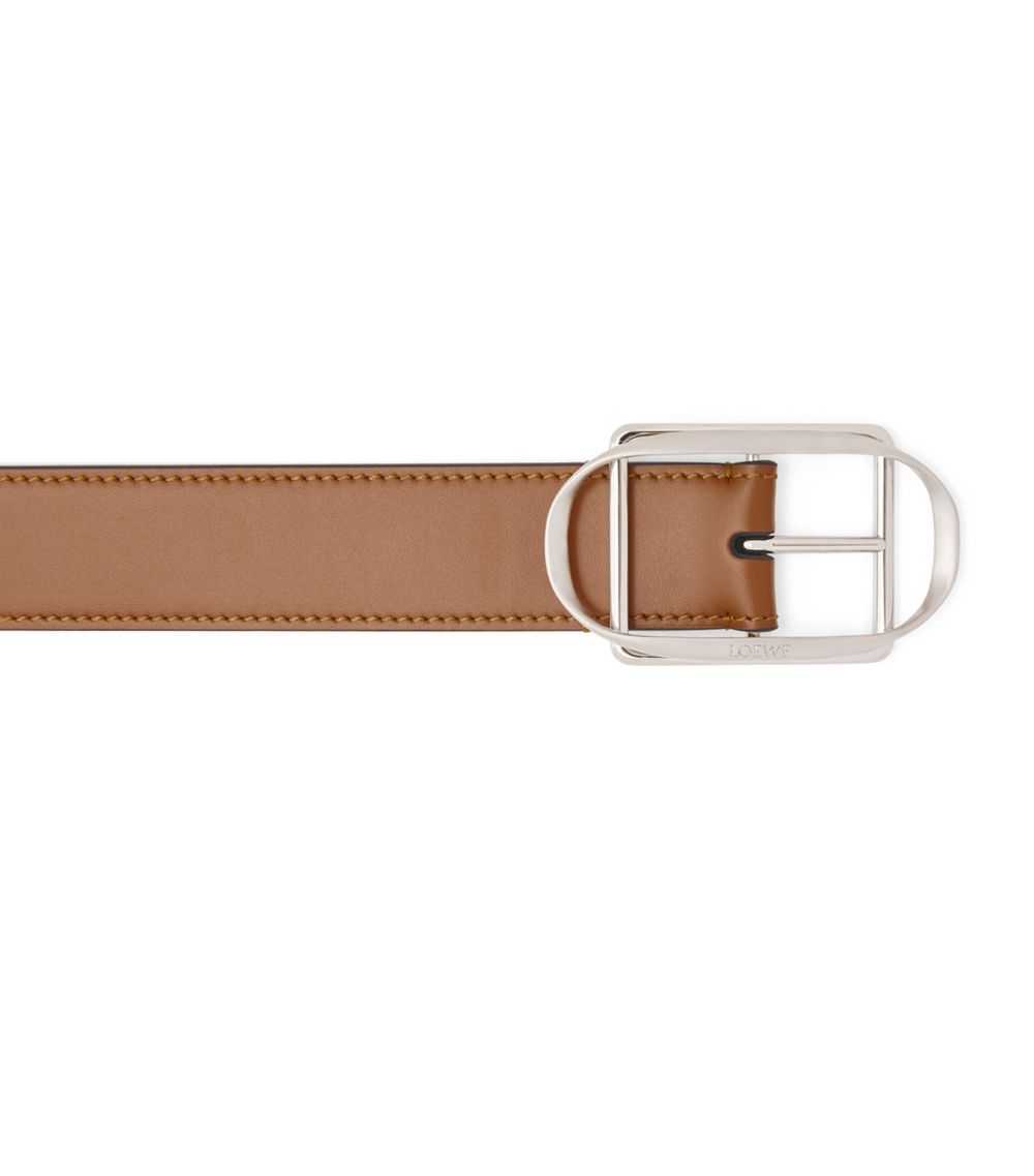 Loewe Loewe Leather Curved-Buckle Belt