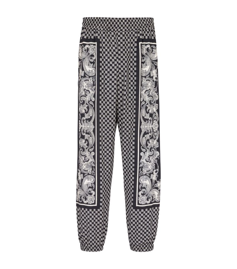 Balmain Balmain Paisley Print Mini Monogram Trousers