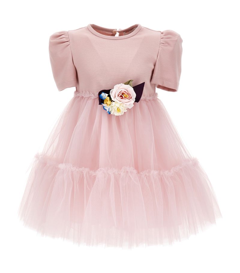 Monnalisa Monnalisa Floral-Embellished Dress (2-12 Years)