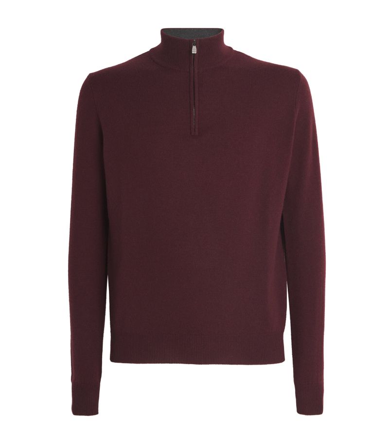 Corneliani Corneliani Wool-Cashmere Zip-Up Sweater