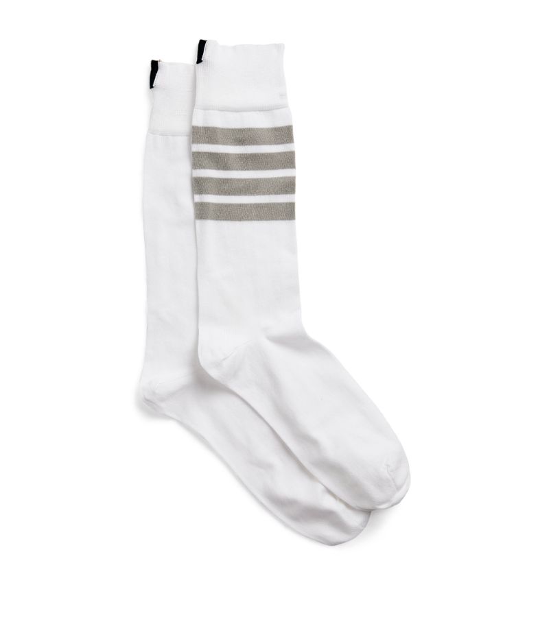 Thom Browne Thom Browne Cotton-Blend 4-Bar Mid-Calf Socks