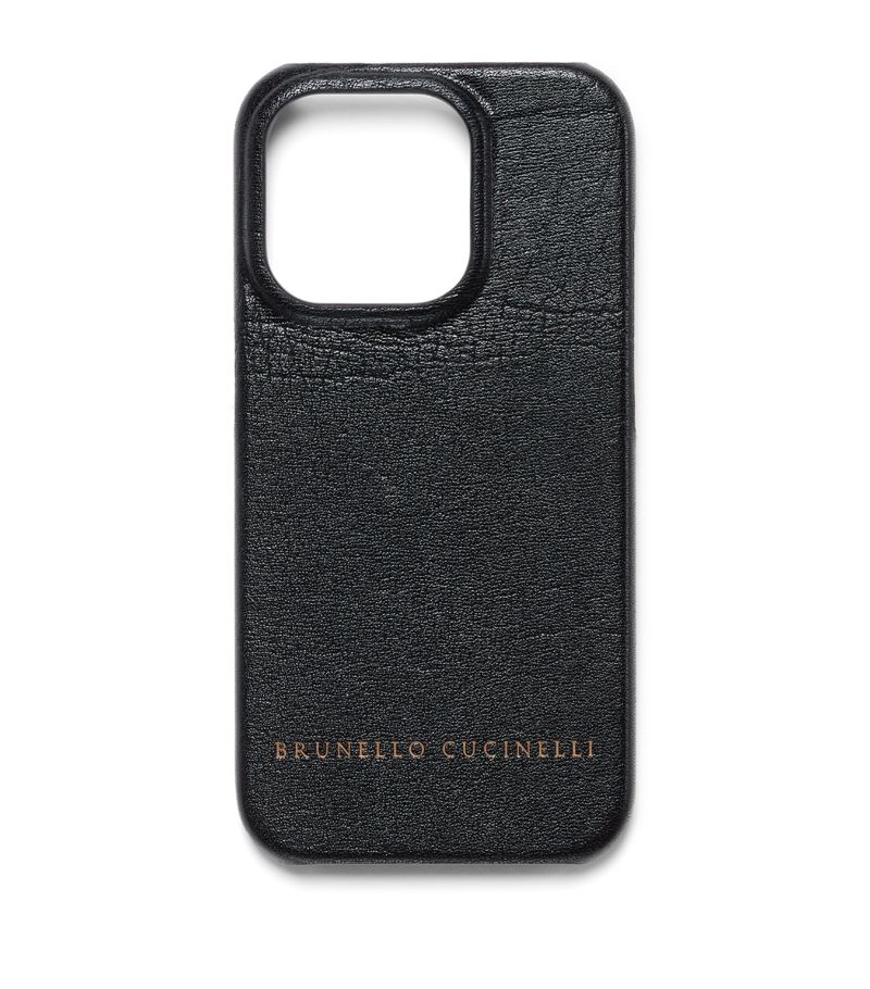 Brunello Cucinelli Brunello Cucinelli Leather Iphone 15 Pro Case