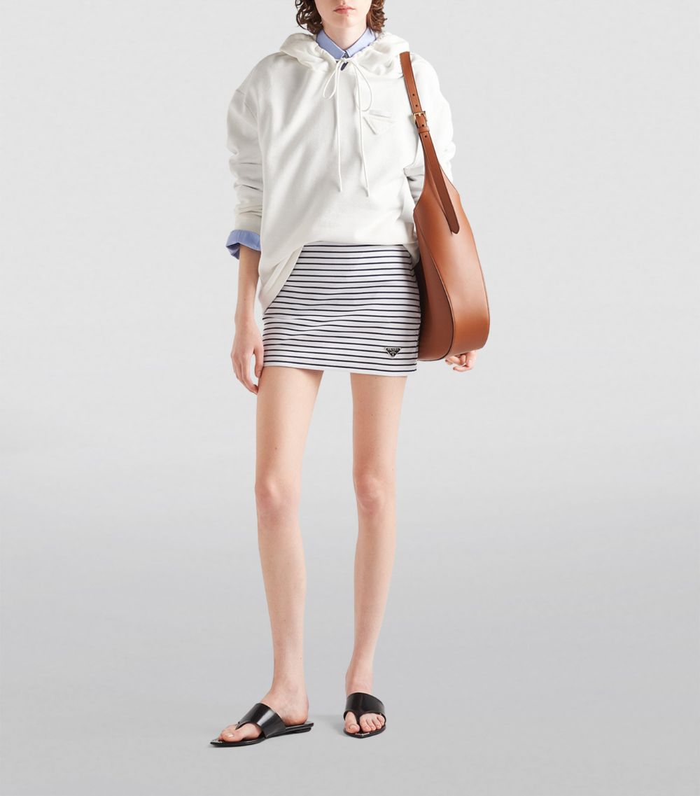 Prada Prada Cotton Striped Mini Skirt