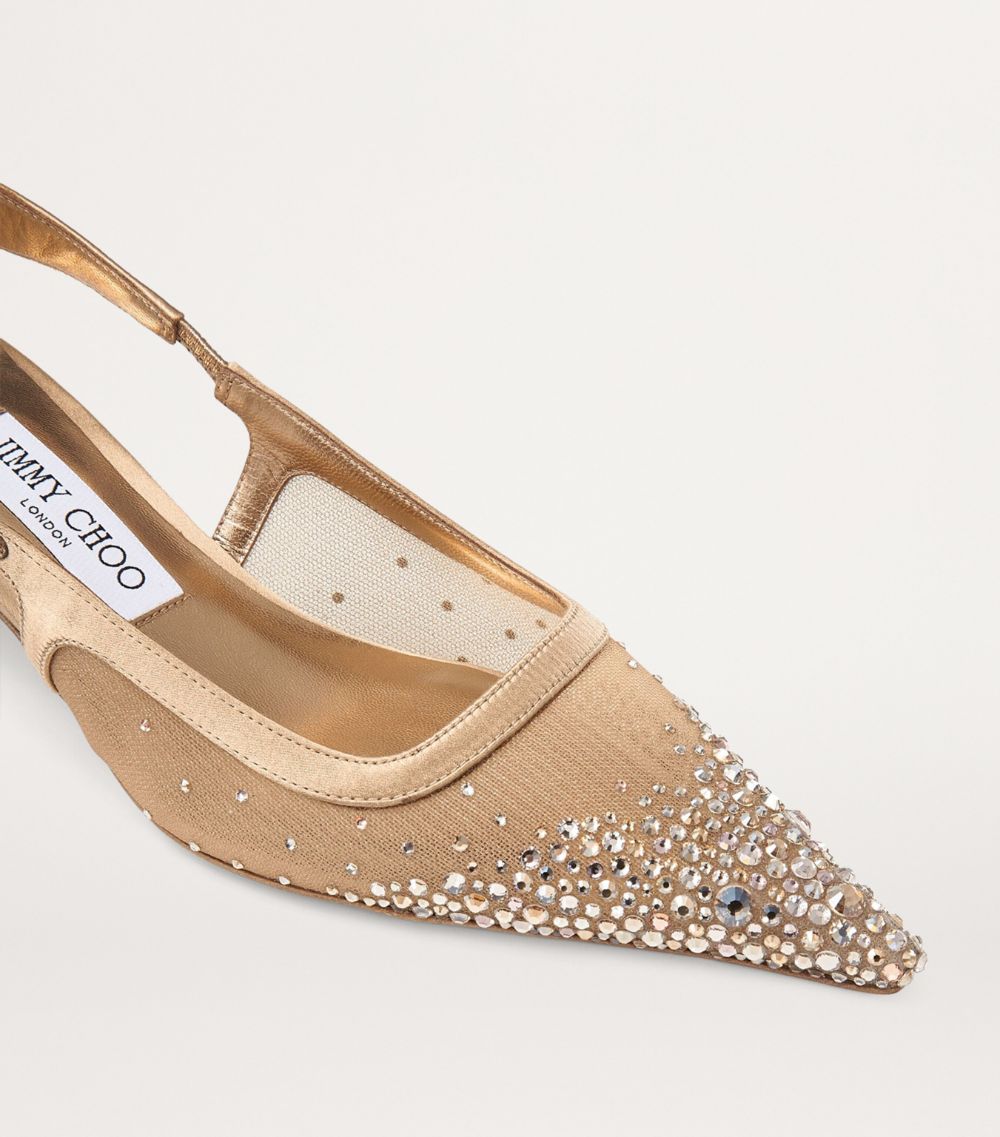 Jimmy Choo Jimmy Choo Amel 50 Crystal-Embellished Slingback Pumps