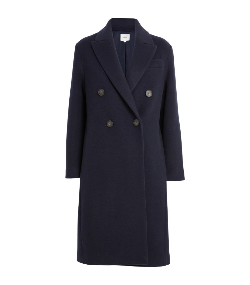 Vince Vince Wool-Blend Double-Breasted Coat