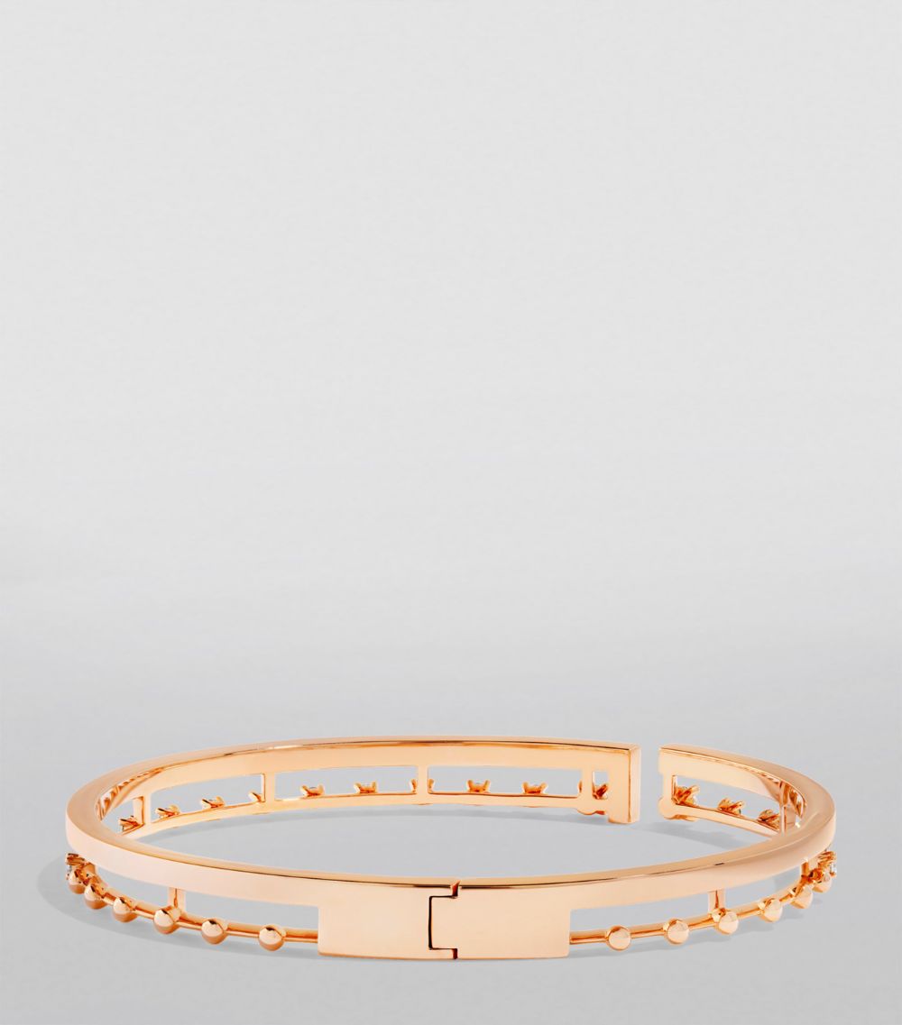  Marli New York Medium Rose Gold And Diamond Avenues Bangle