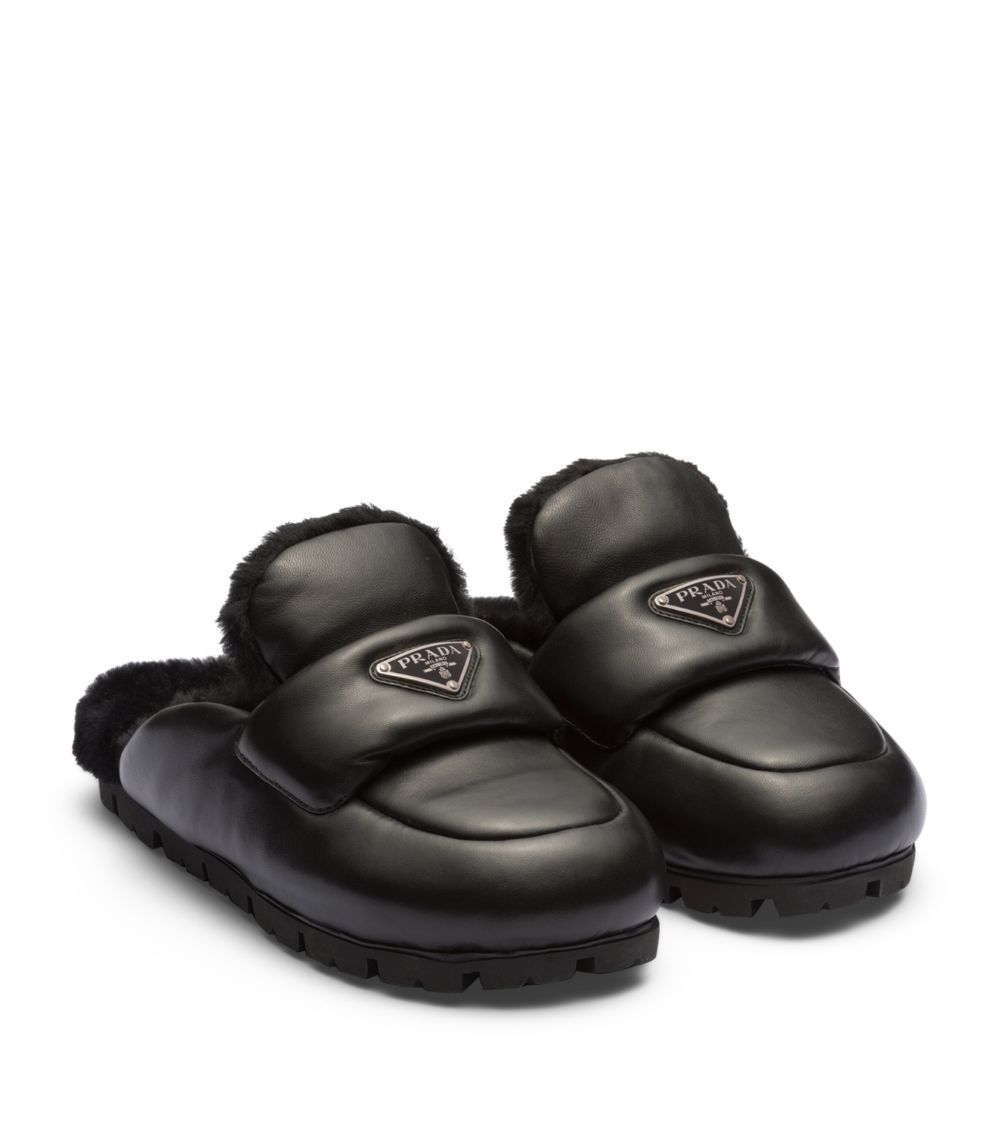 Prada Prada Padded Leather Mules