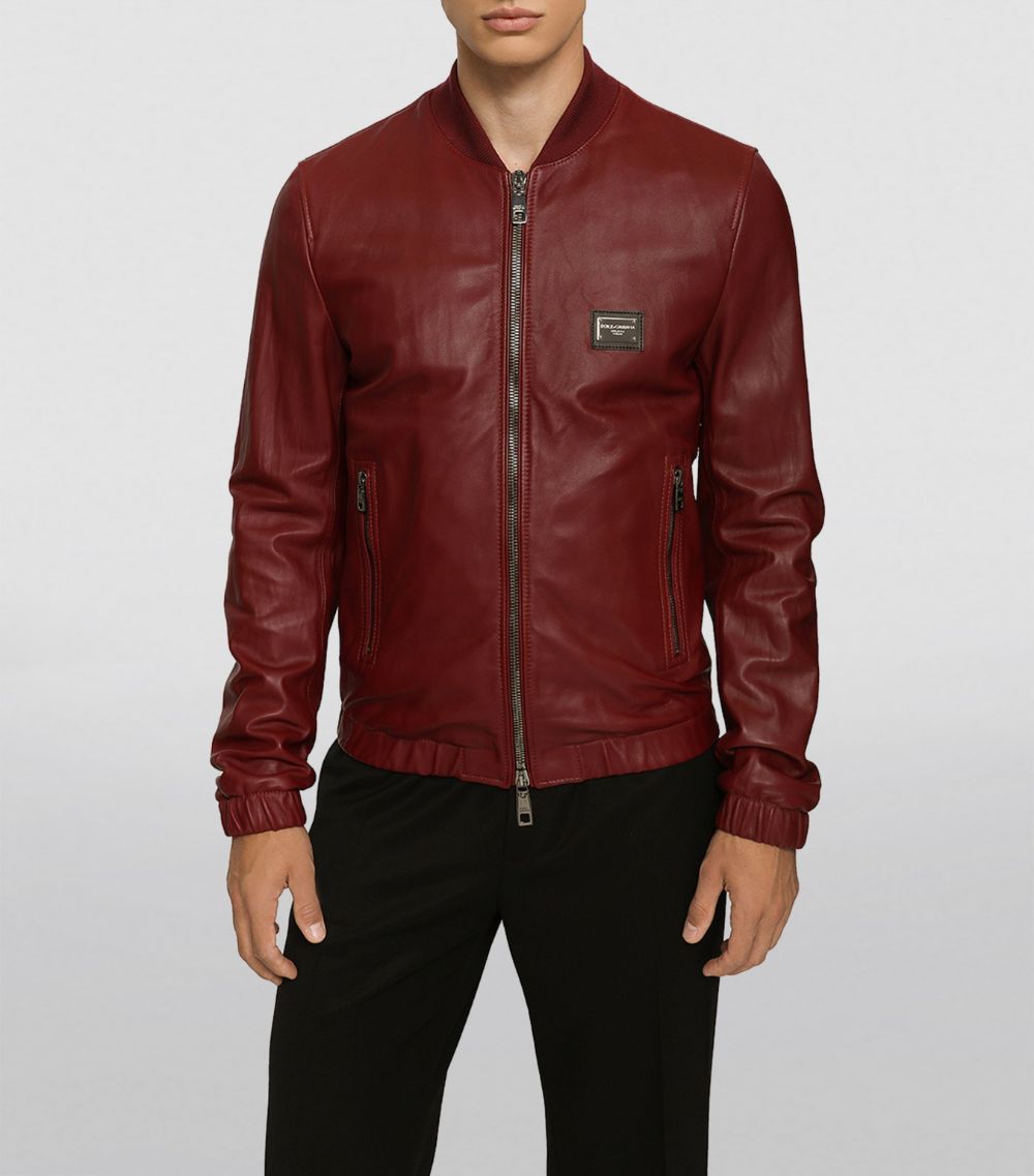 Dolce & Gabbana Dolce & Gabbana Leather Bomber Jacket