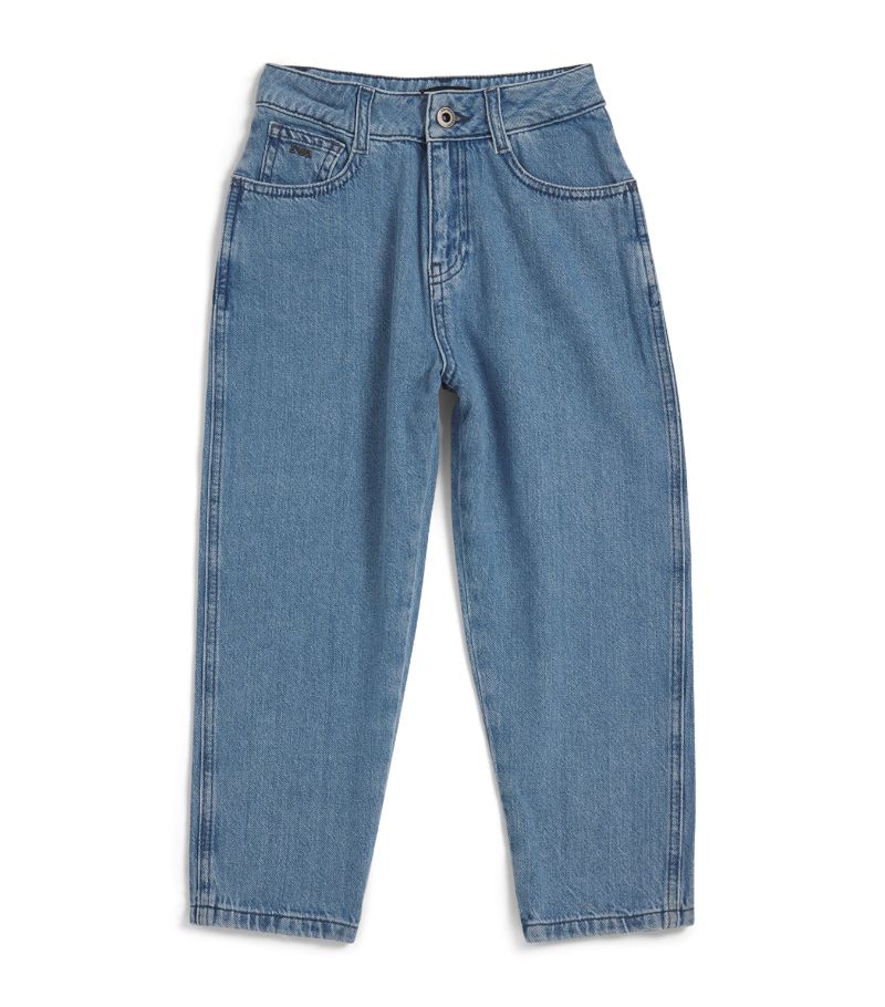 Emporio Armani Kids Emporio Armani Kids Embroidered Logo Straight Jeans (4-16 Years)