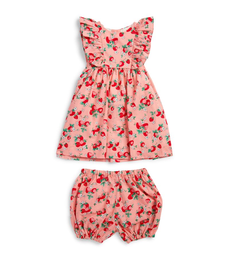 Rachel Riley Rachel Riley Cotton Strawberry Print Dress And Bloomers Set (6-24 Months)