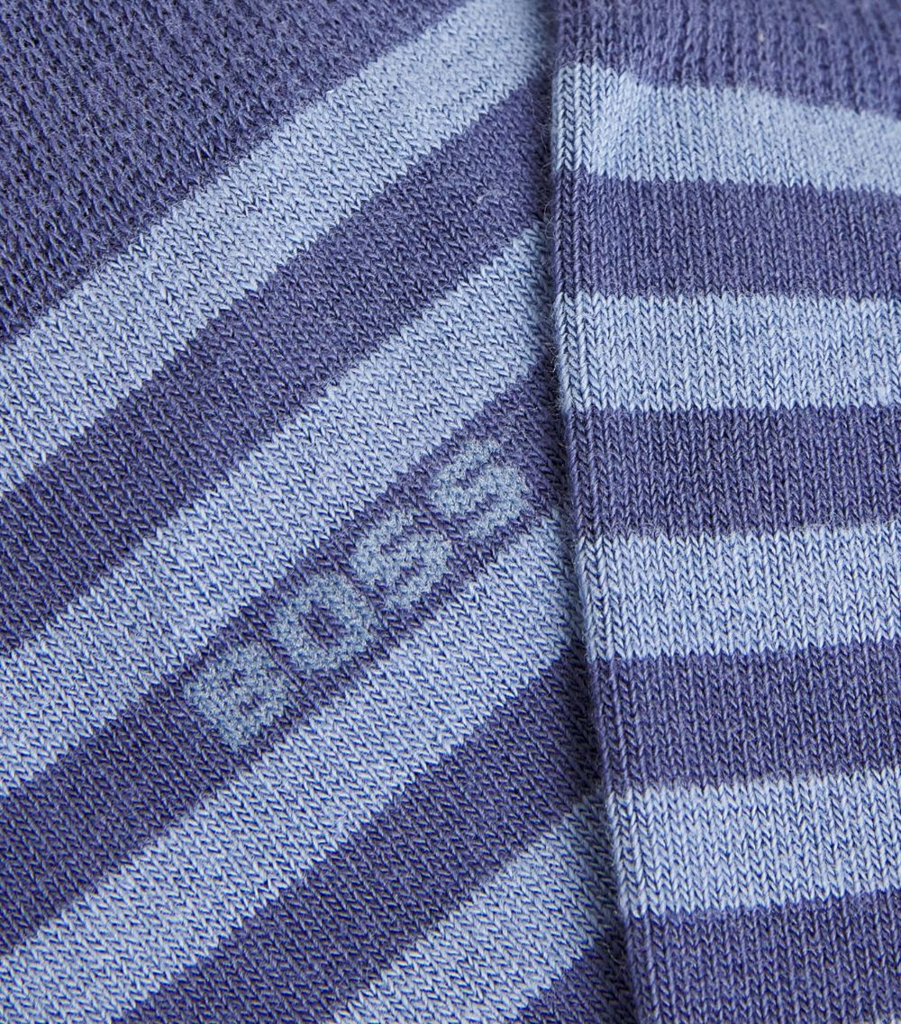 BOSS Boss Cotton-Blend Striped Socks (Pack Of 2)