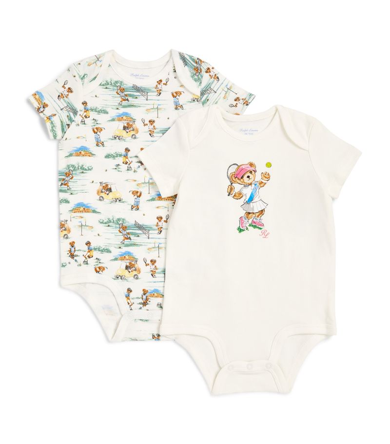 Ralph Lauren Kids Ralph Lauren Kids Set Of 2 Cotton Polo Bear Bodysuits (3-9 Months)