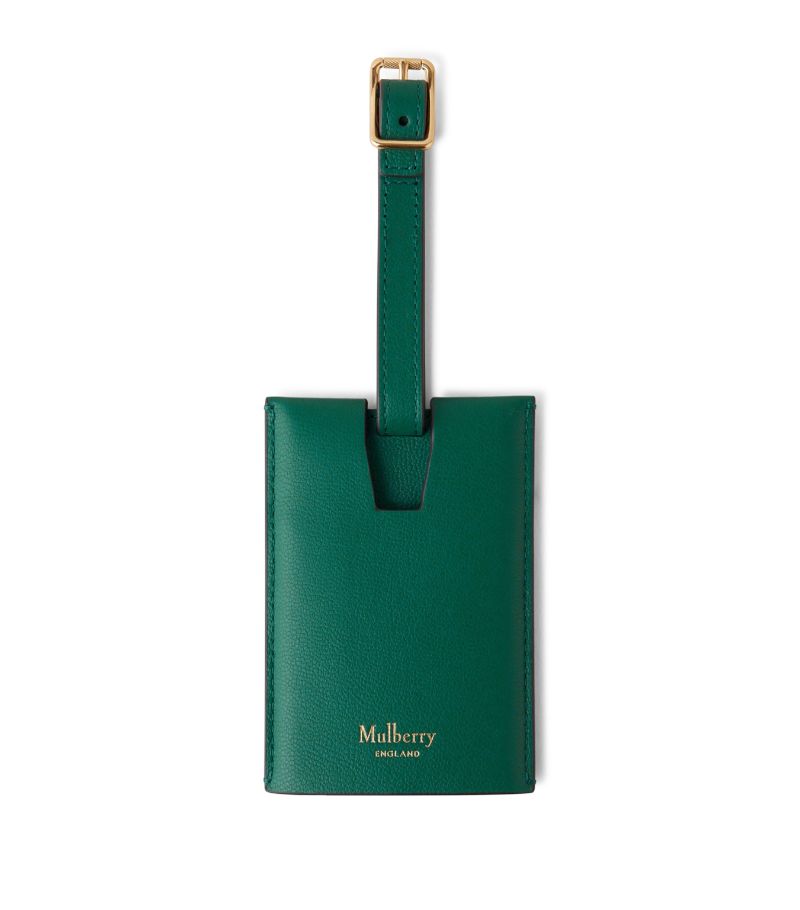 Mulberry Mulberry Calfskin Logo Luggage Tag