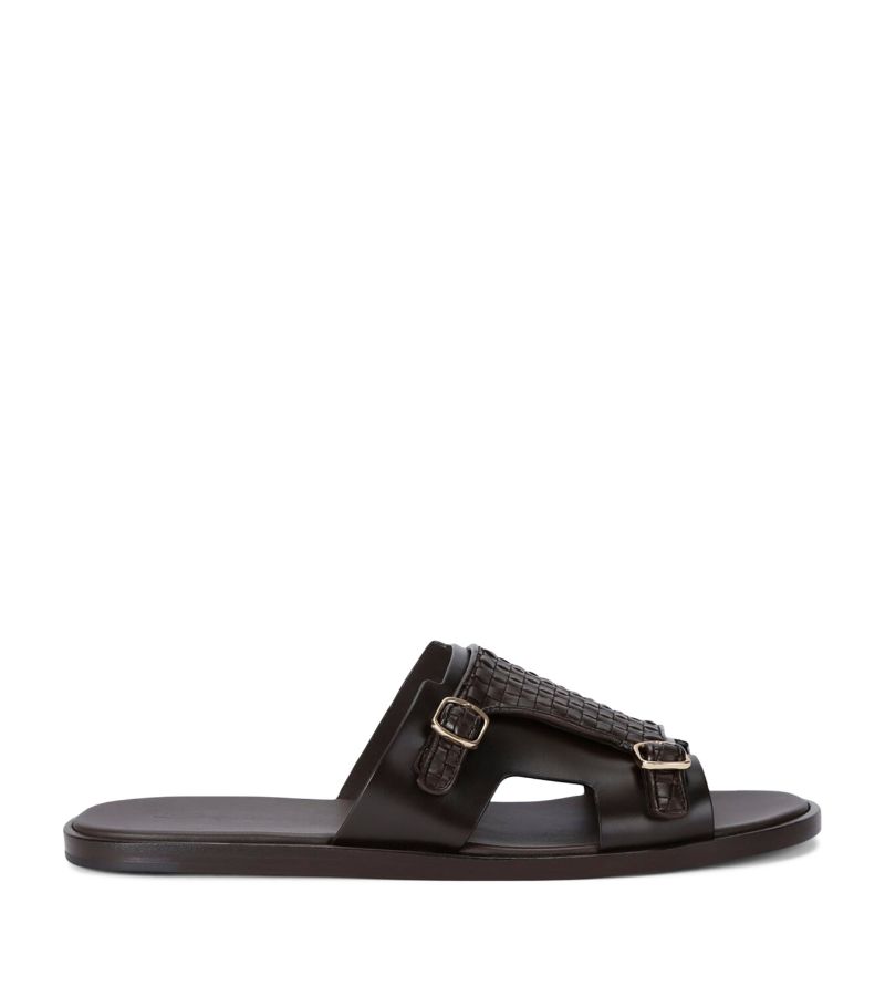 Santoni Santoni Leather Weave Sandals