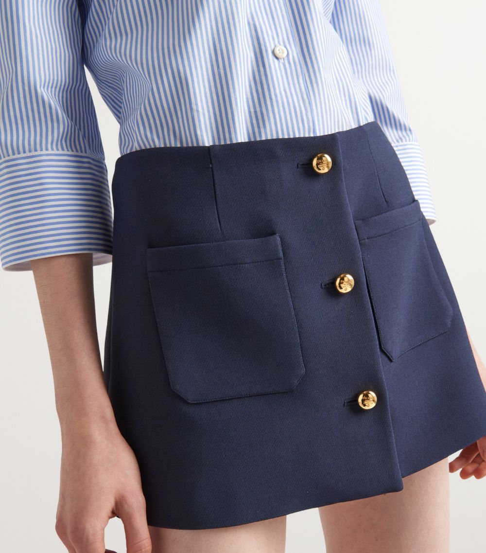 Prada Prada Wool-Silk Mini Skirt