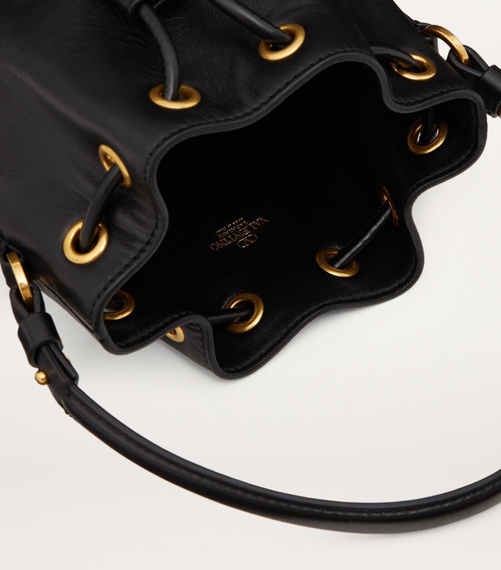 VALENTINO GARAVANI Valentino Garavani Mini Leather Vlogo Bucket Bag