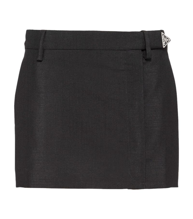 Prada Prada Mohair-Wool Mini Skirt