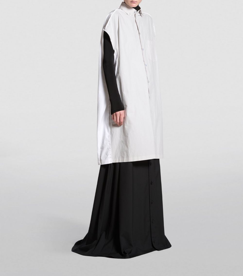 Balenciaga Balenciaga Sleeveless Hybrid Shirt Dress