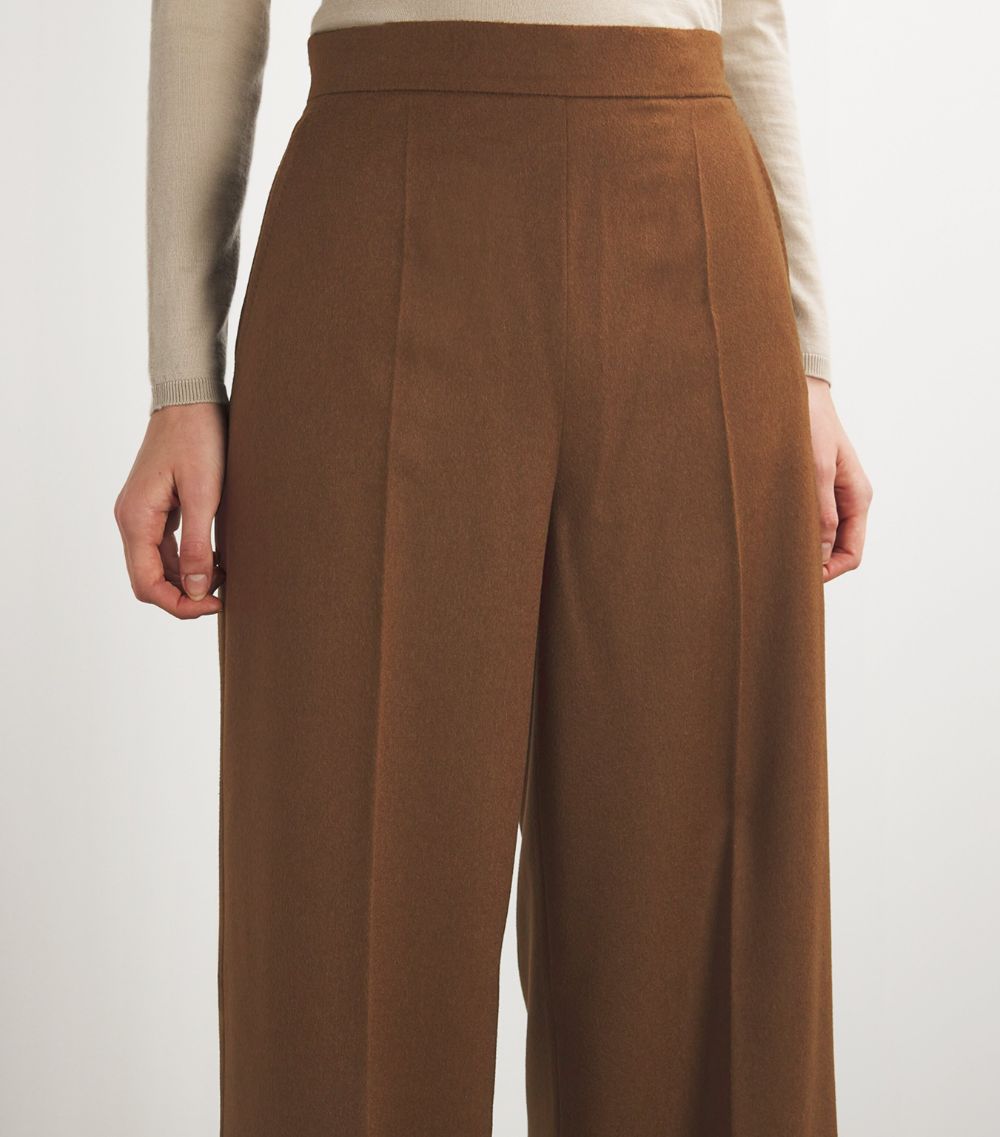 Max Mara Max Mara Camel Hair Wide-Leg Trousers