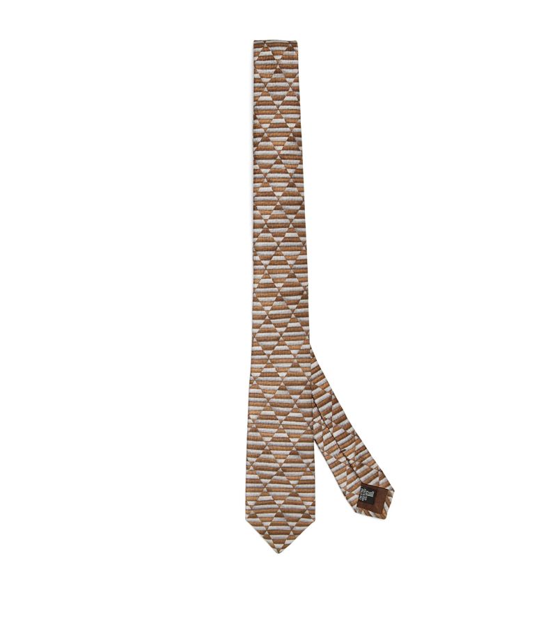 Giorgio Armani Giorgio Armani Silk Geometric Print Tie