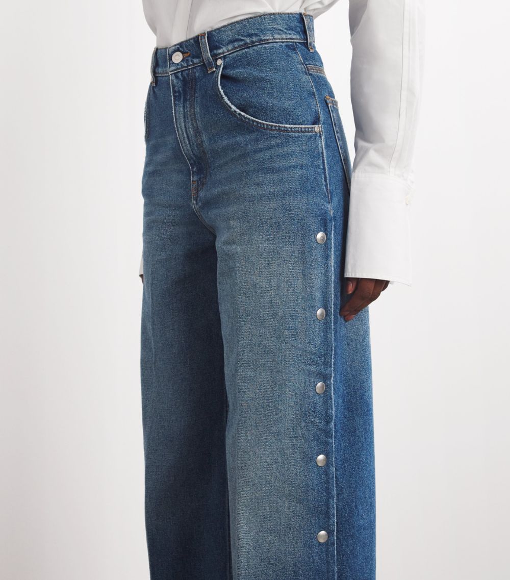 Stella McCartney Stella Mccartney Studded Wide-Leg Jeans