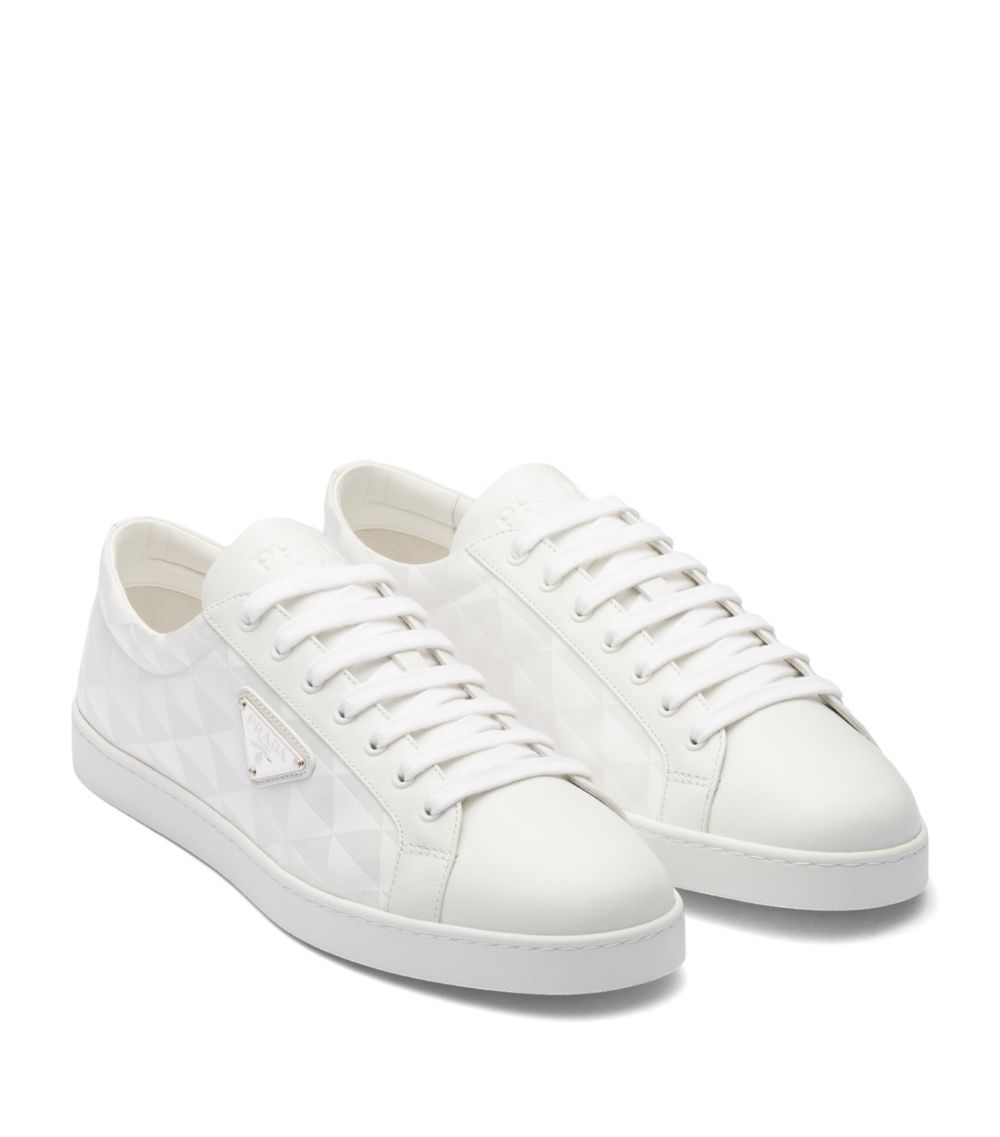 Prada Prada Leather and Re-Nylon Sneakers