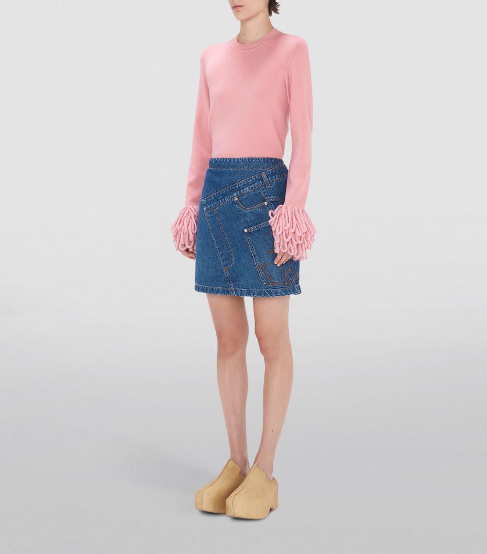 Jw Anderson Jw Anderson Denim Twist Mini Skirt